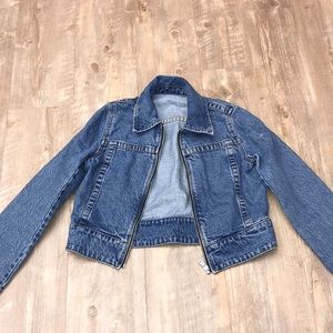 Cropped jean jacket